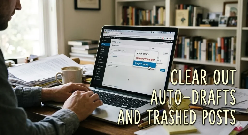 Clear out auto-drafts and trashed posts