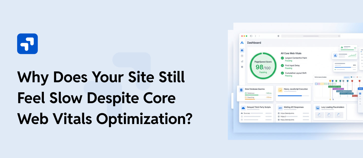 screen showing core web vitals optimization score