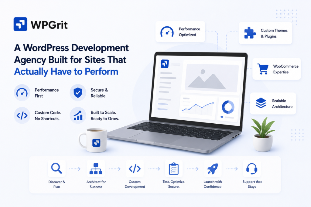 Image showing features of Wpgrit as Best WordPress Development agency